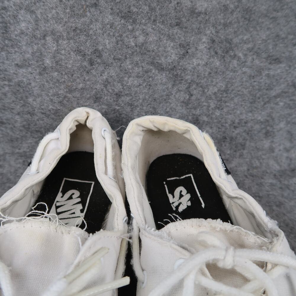 Vans Shoes Womens 7 Boat Shoe Sneakers Canvas White Casual Two Eye Trainer White - Picture 3 of 12